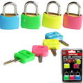 Dekton 4pc ABS Covered Shackle Padlock Set