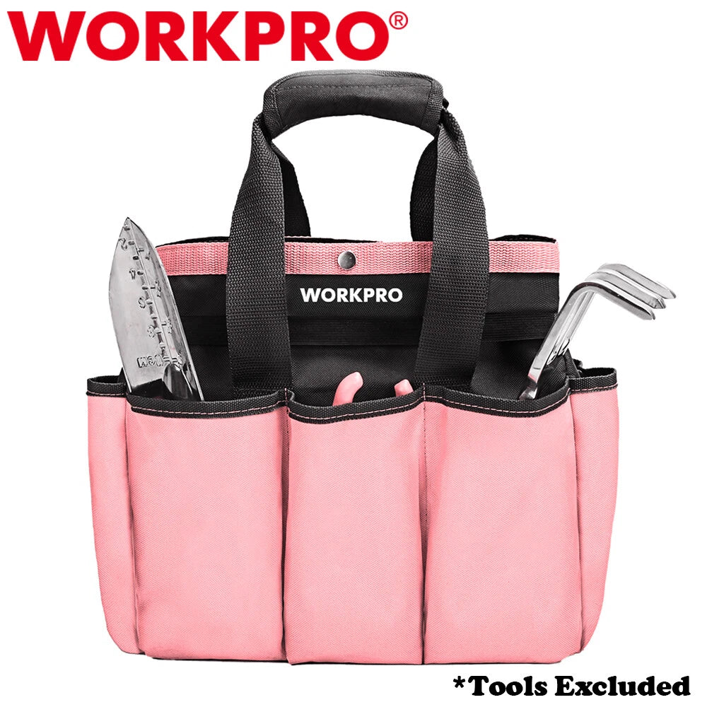 WORKPRO Garden Tool Tote Storage Bag Garden Bag w/ 8 Pockets Home Tool Organizer
