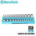 DURATECH 1/4" Drive Magnetic Socket Organizer Metric Sockets Holders