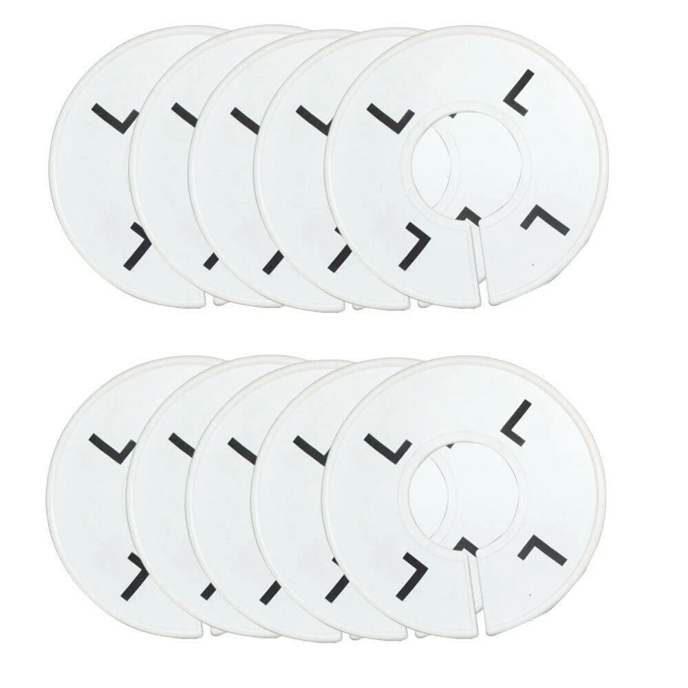 Rack Divider Size L Large White Round Ring Sizing Hanger Retail Lalbel