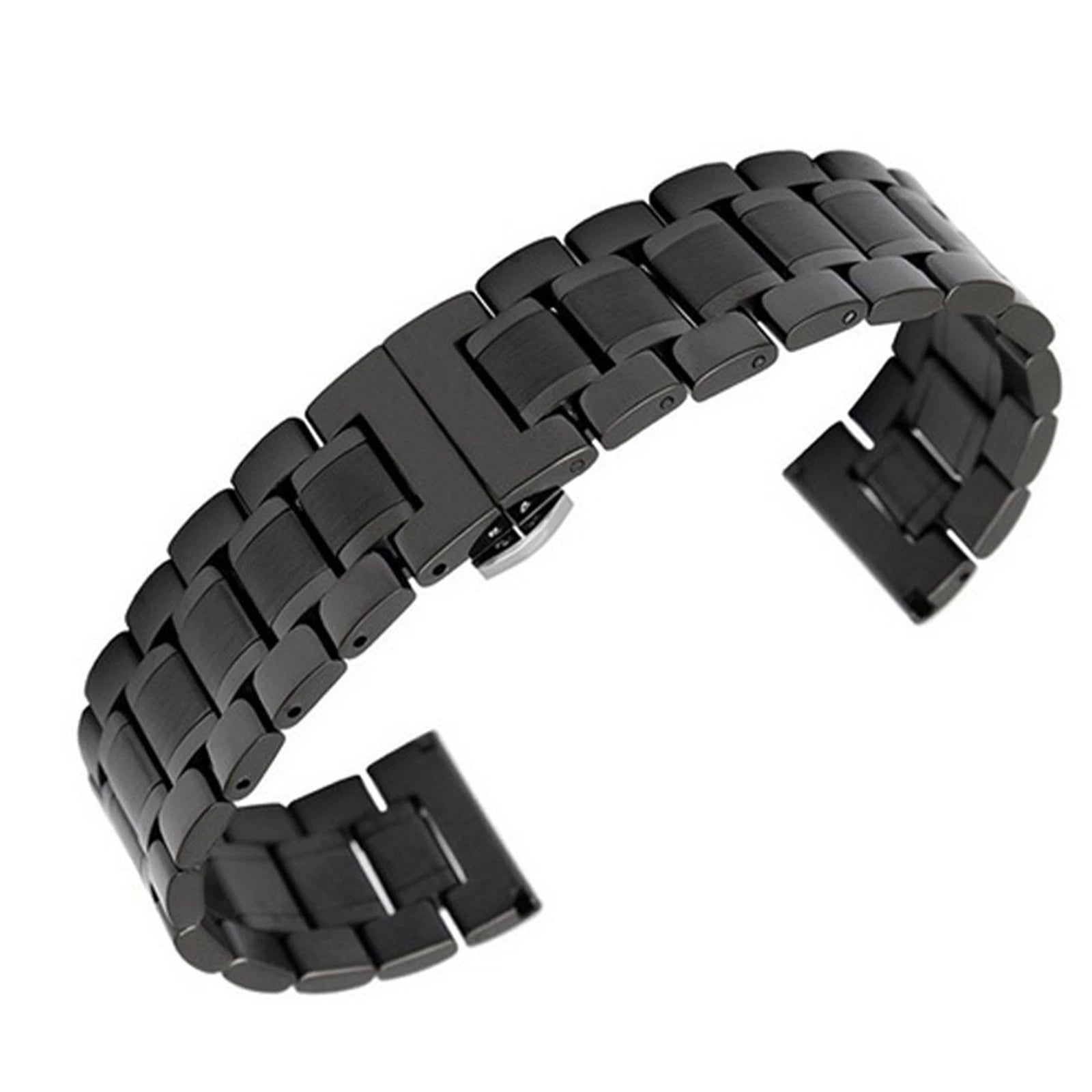 22mm Width Metal Watch Bracelet Wristband Stainless Steel Strap