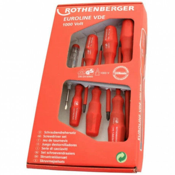 Rothenberger VDE Insulated 7 Piece Screwdriver Set
