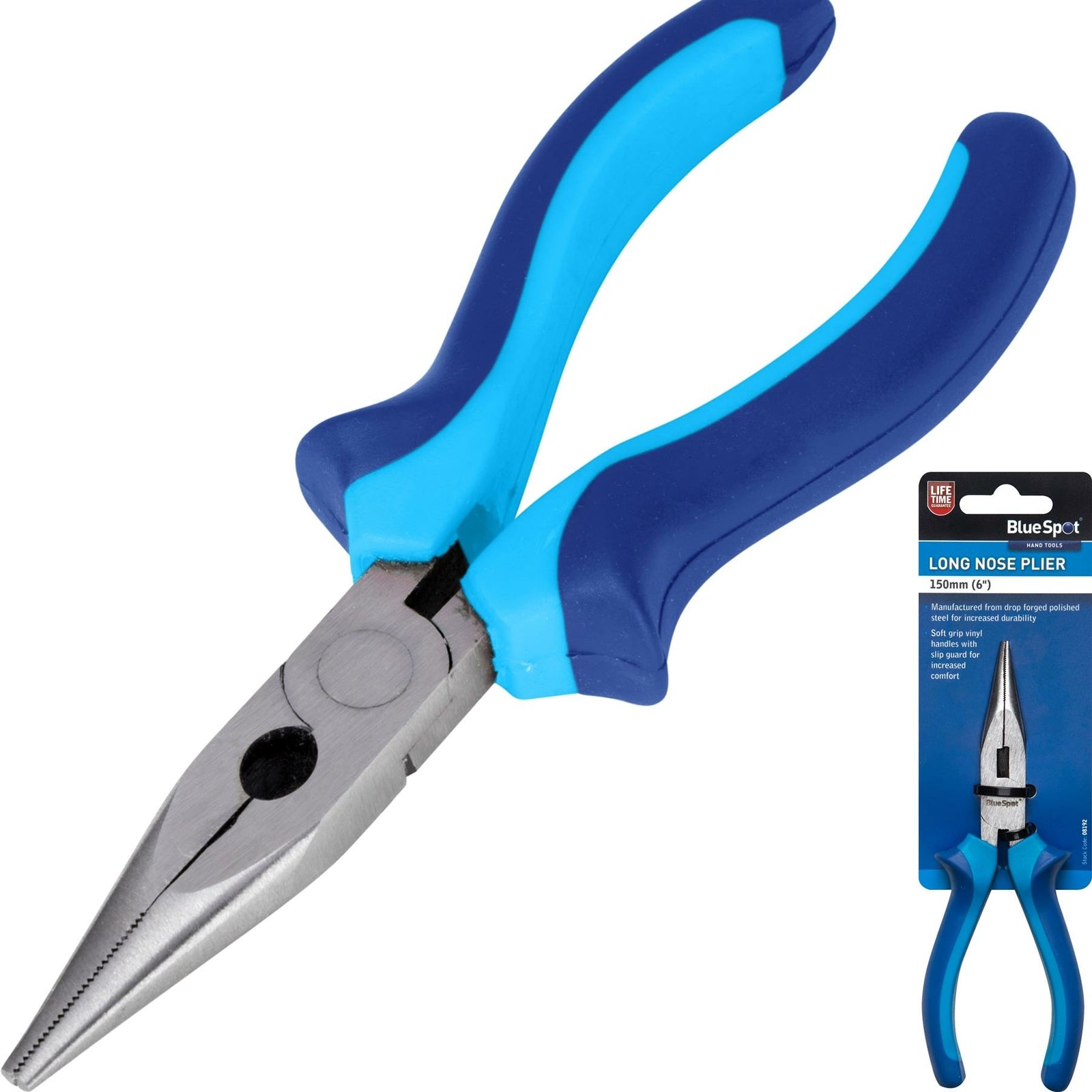BlueSpot 150mm Long Nose Pliers Needle Pinch Nosed Wire Cutters Tool 6" by BlueSpot