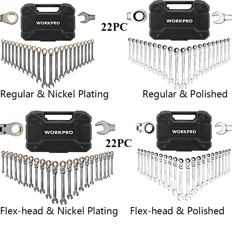 WORKPRO 22-Piece Ratcheting Wrench Set by WORKPRO