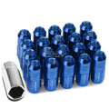 Closed End M12x1.25 50mm Tall 20mm Od Blue Aluminum Jdm Lug
