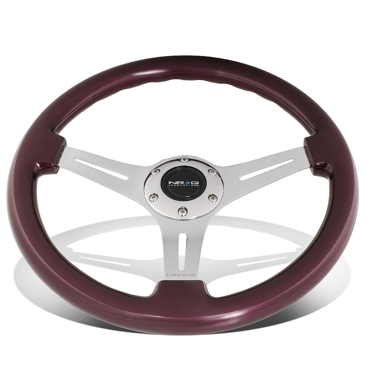Nrg 35cm Chrome 2"deep Dish 3-spokes Purple Colored | Built Supply Co
