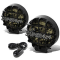 6" Round Bull Bar Fog Light Lamps Smoke Lens Black | Built Supply Co