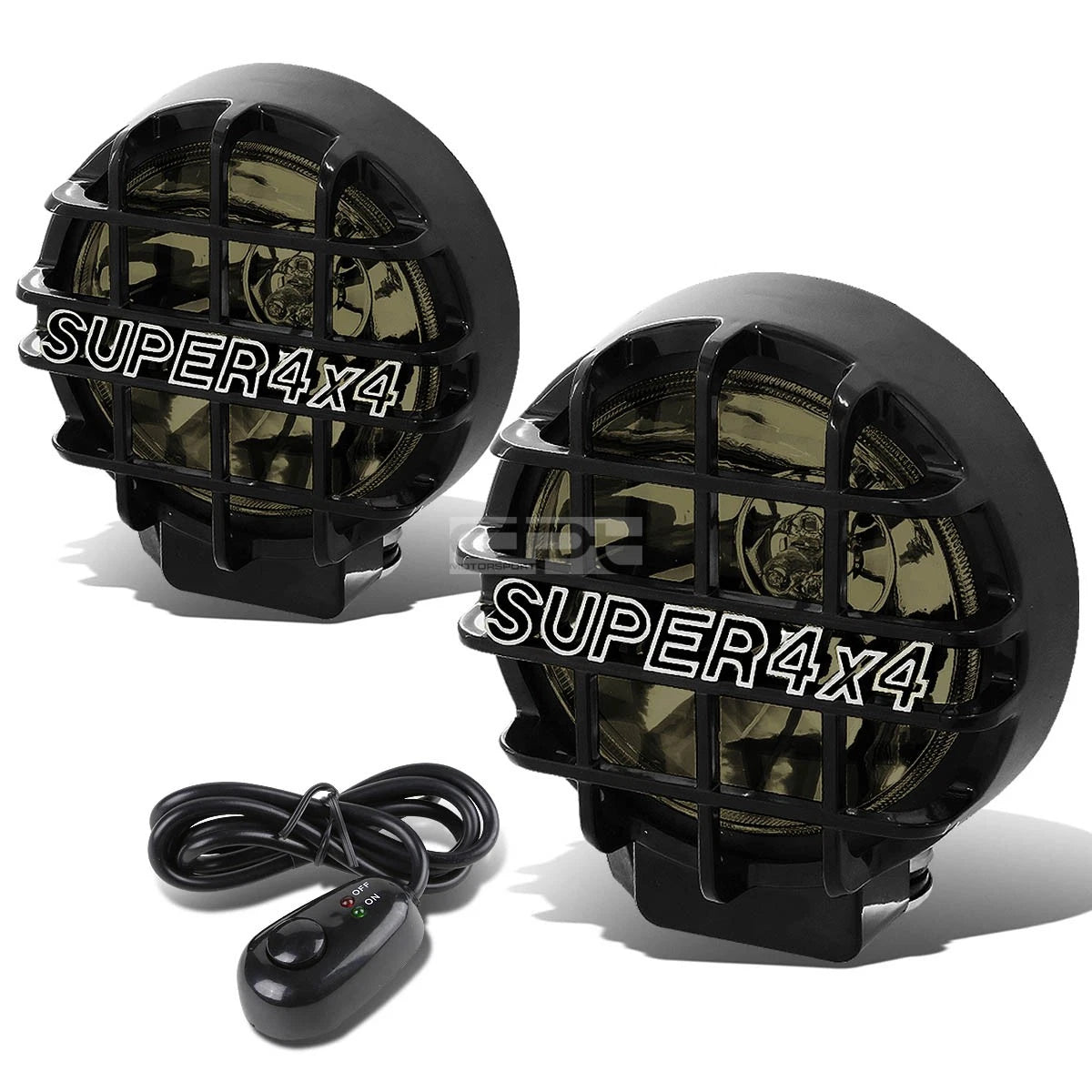 6" Round Bull Bar Fog Light Lamps Smoke Lens Black | Built Supply Co
