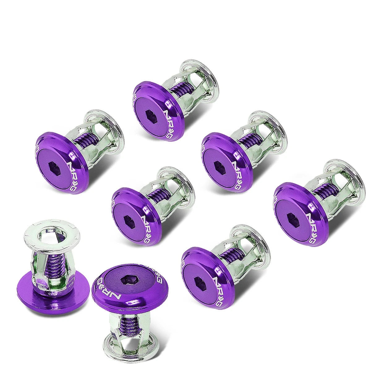 Nrg Innovations Fw-800pp Fender Washer Dress Up Kit Purple W/allen Key