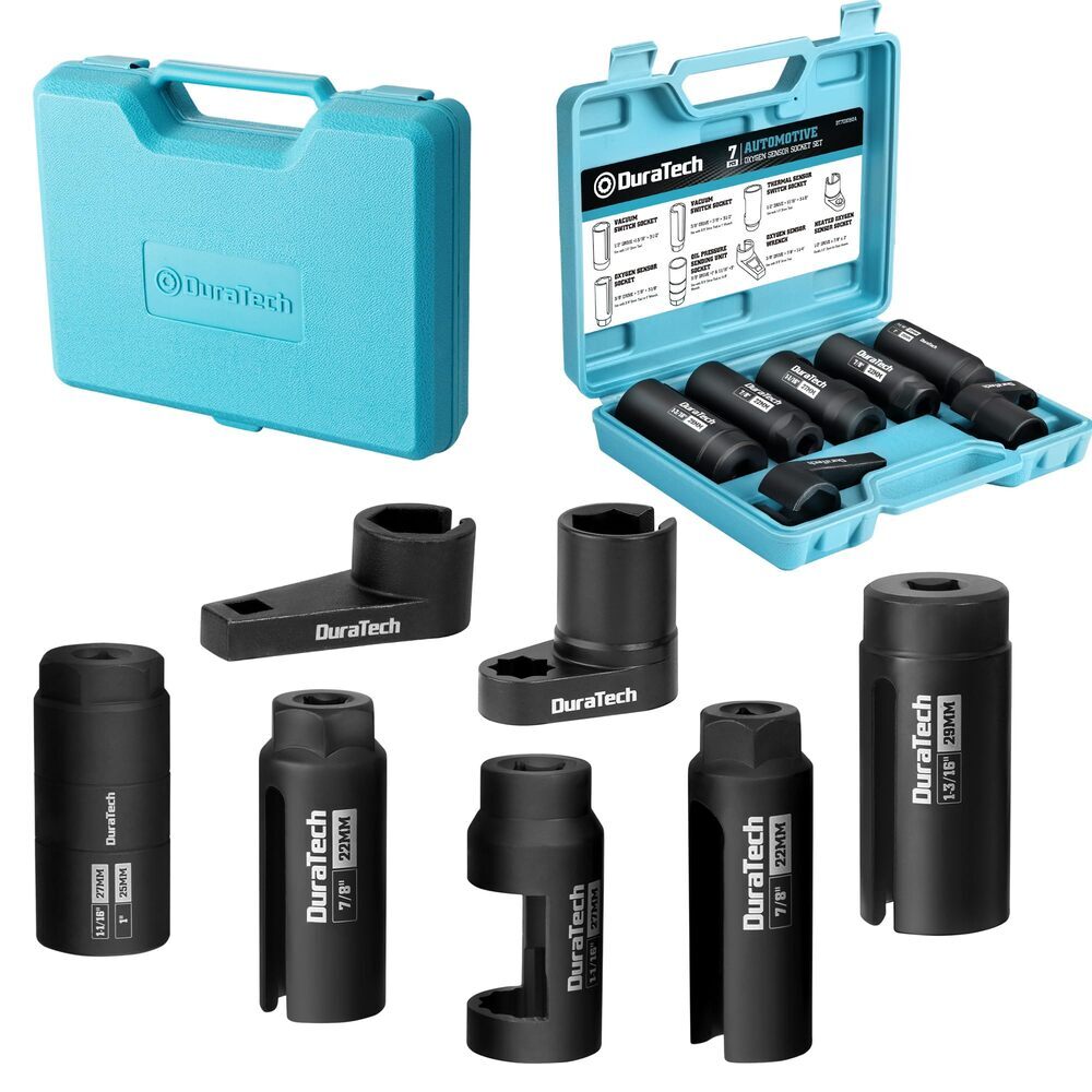 DURATECH 7PCS O2 Oxygen Sensor & Oil Pressure Socket Set Premium Material Tool
