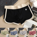 Men's Cotton Boxer Shorts Solid Color Breathable Trunks Underwear For