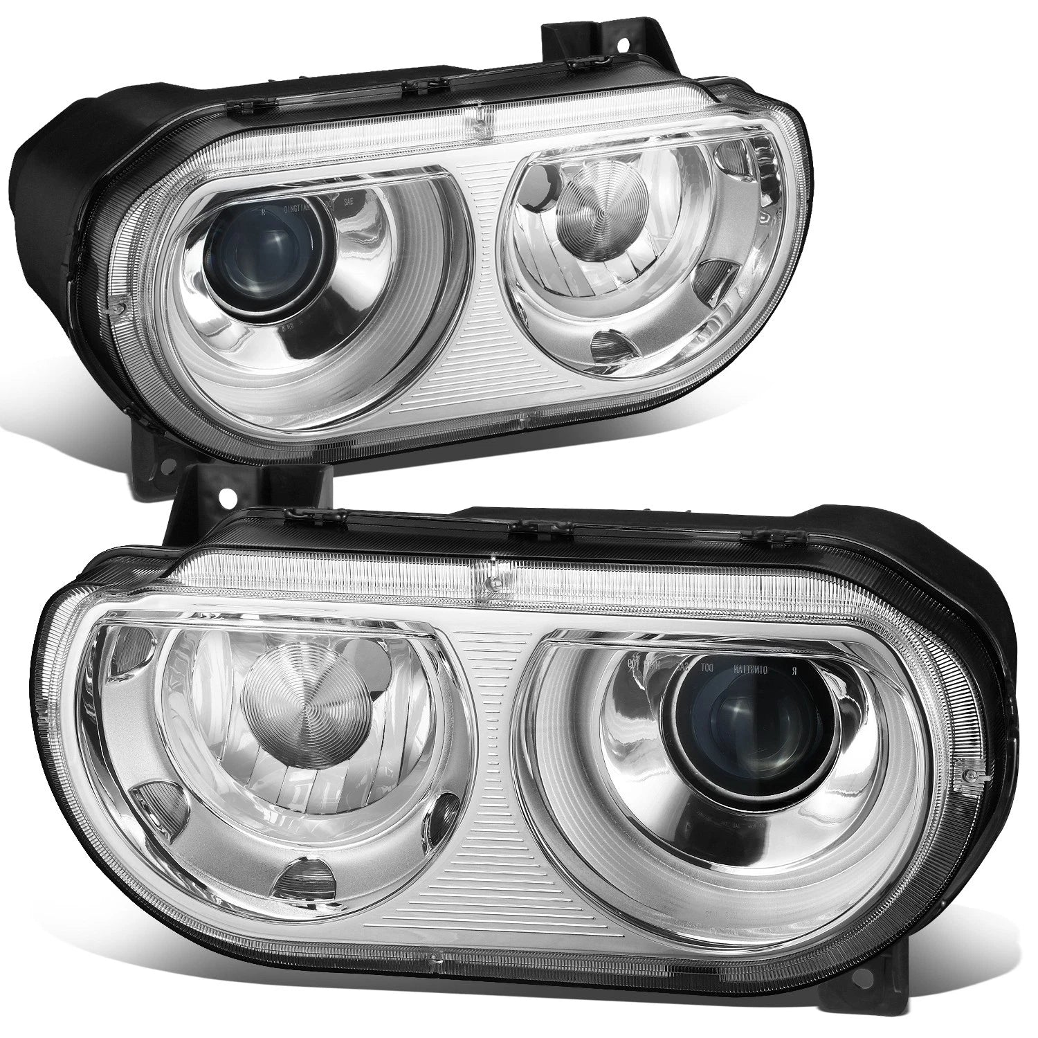 Fit 08-14 Dodge Challenger Chrome Housing Projector | Built Supply Co