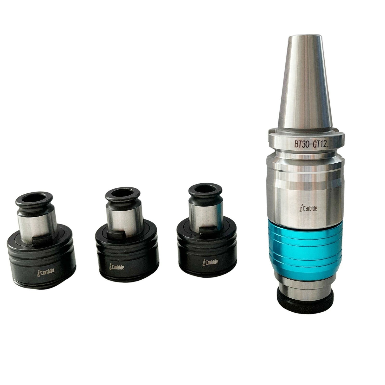 BT30 GT12 Tap Tool Holder & 3pcs ANSI Tap Collet 1/8 And 3/16 Set