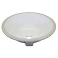 Oval Undermount Bathroom Vanity Sink 15-1/4" X 13-1/2" X 8" White