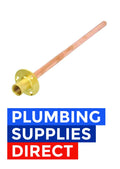 Straight Copper Pipe 600mm Wall Plate