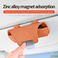 Magnetic Car Glasses Case Suede Material Eyewear Organizer For Sun