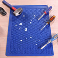 WORKPRO 2PC Silicone Workbench Pad Protector Glue Mat Non-Stick Measurement Grid