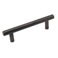 Contemporary Euro Style 4-1/4" Solid Oil Rubbed Bronze Cabinet Handle