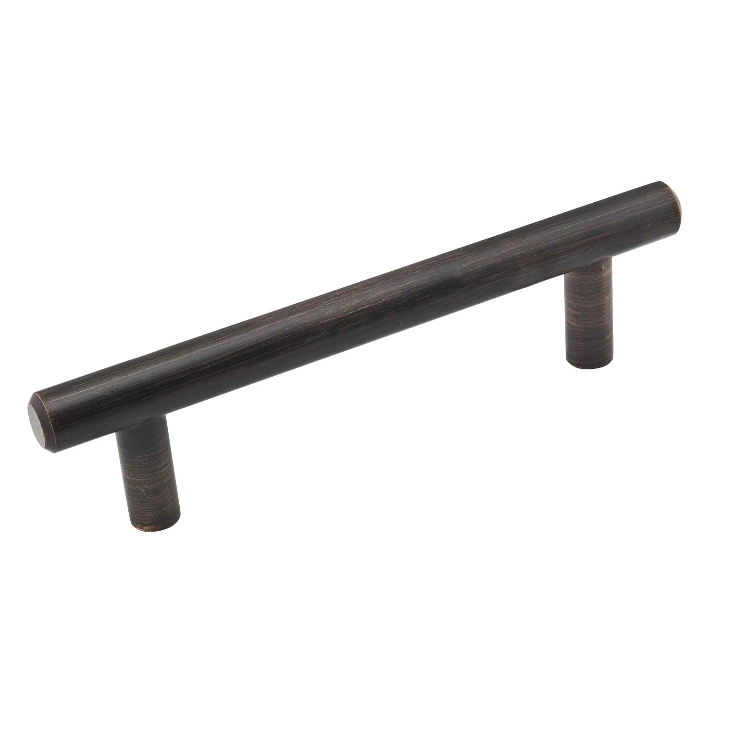 Contemporary Euro Style 4-1/4" Solid Oil Rubbed Bronze Cabinet Handle