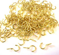 Brass Plated Cup Hooks 1"