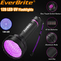 EverBrite Black Light Flashlight 128 LED UV Flashlights 395 nm