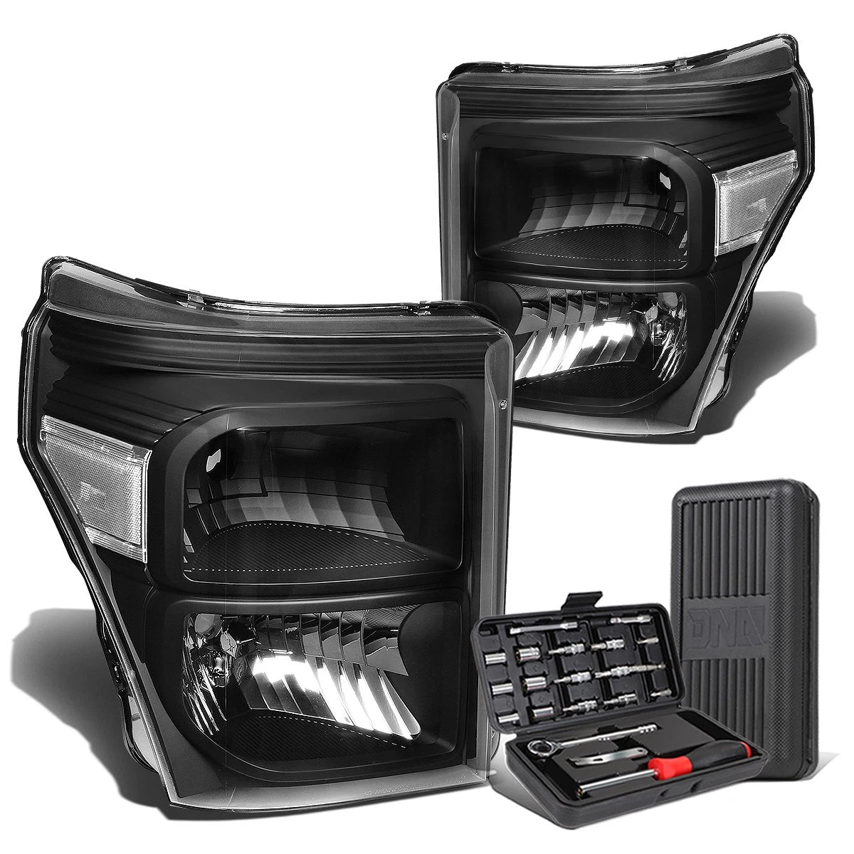For 2011-2016 Ford Super Duty Pair Black/clear | Built Supply Co