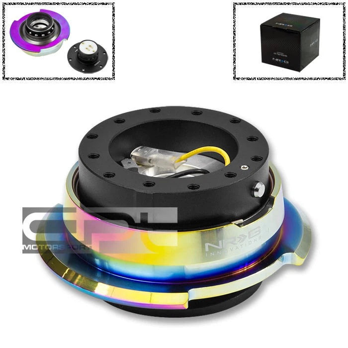 Nrg 6-hole Steering Wheel Black/neo Chrome Gen-2.8 | Built Supply Co