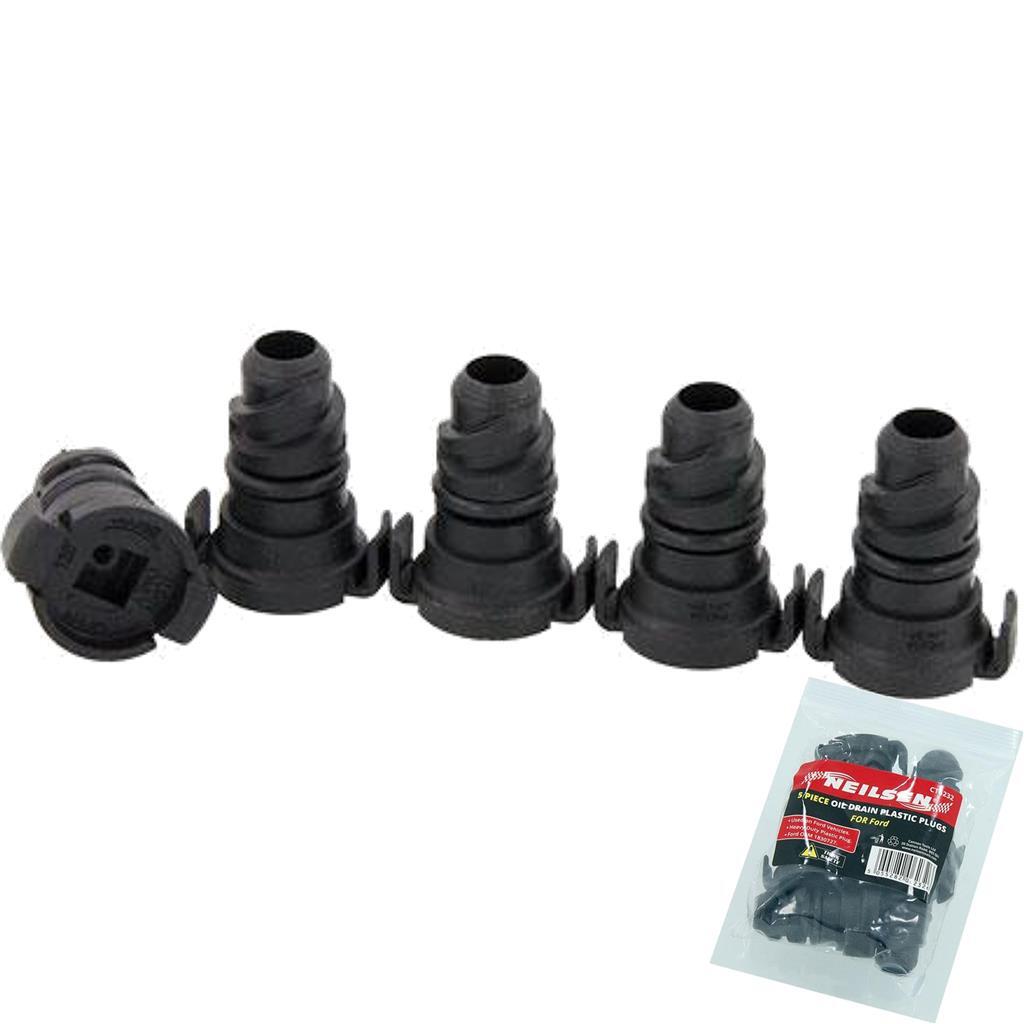 Neilsen 5pc Oil Drain Plastic Sump Plugs Covers Ford Vehicles Engines SetOpens i