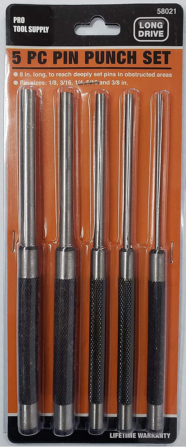 5 PC Long Drive Pin Punch Set