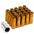Open End M12x1.25 60mm Tall 20mm Od Orange Aluminum Jdm Lug