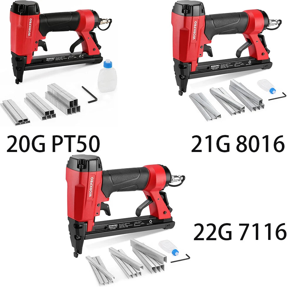 Workpro Pneumatic Staple Gun 20-22 Gauge Upholstery | Built Supply Co