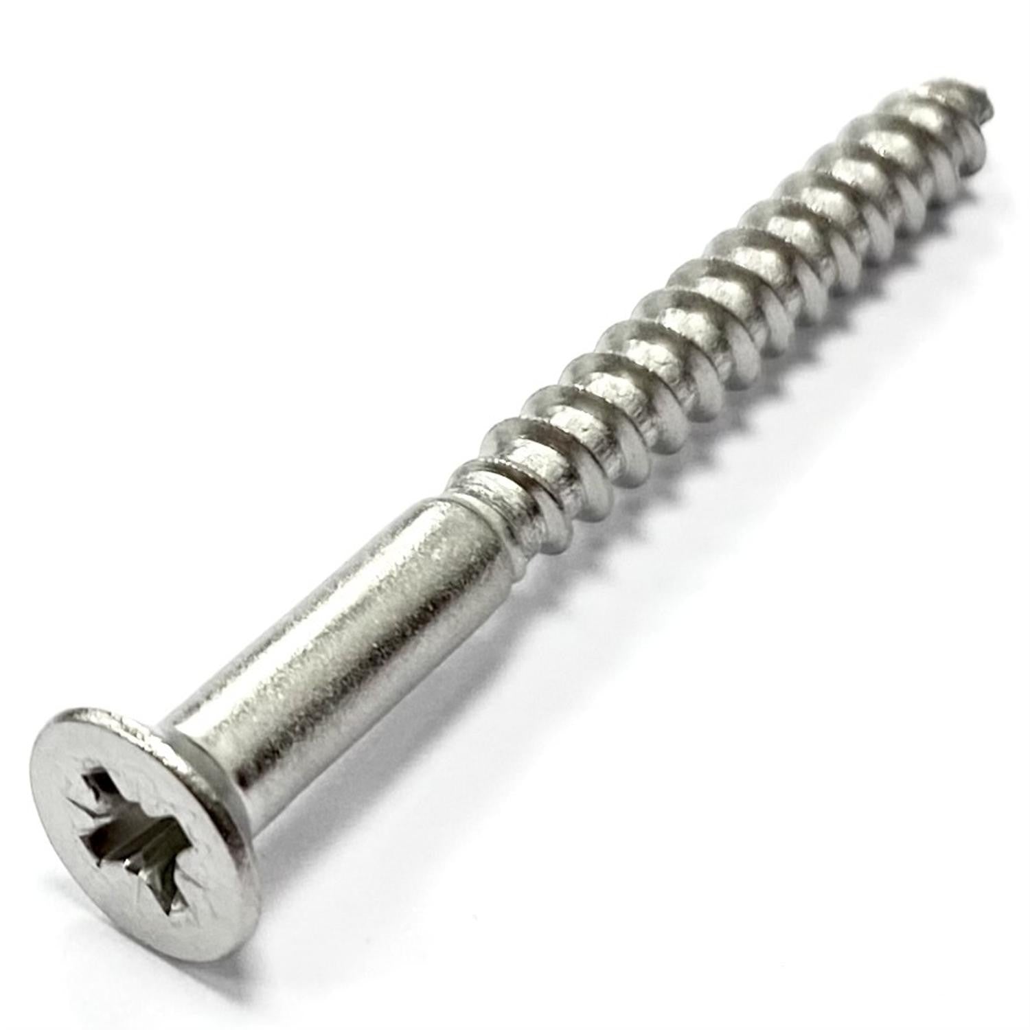 A2 Stainless Steel Wood Screws 4.0 x 40mm (8g x 1.5") Pozi Countersunk