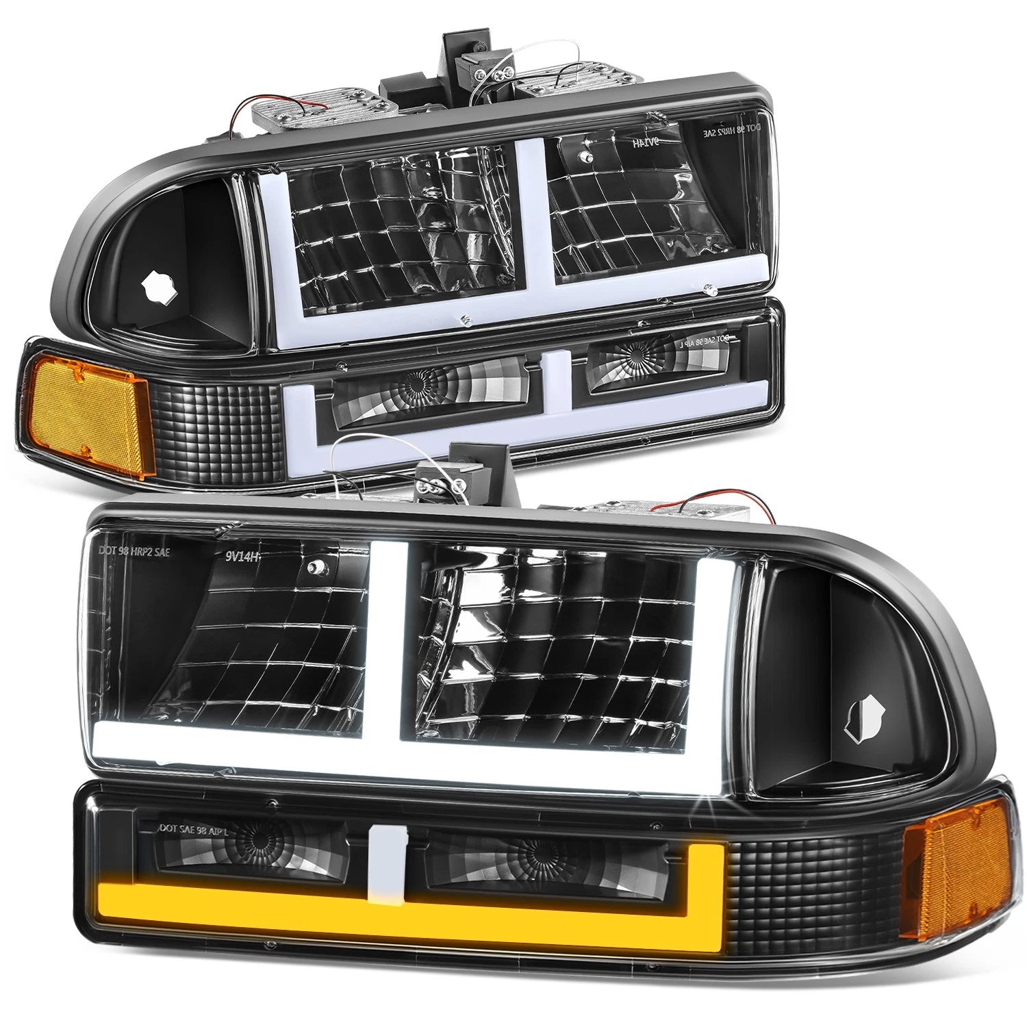 Fit 98-04 Chevy Blazer/s10 F-shape Led Drl | Built Supply Co