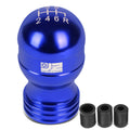 J2 Universal Aluminum Shift Knob Blue Teardrop Shape Design W/ Thread