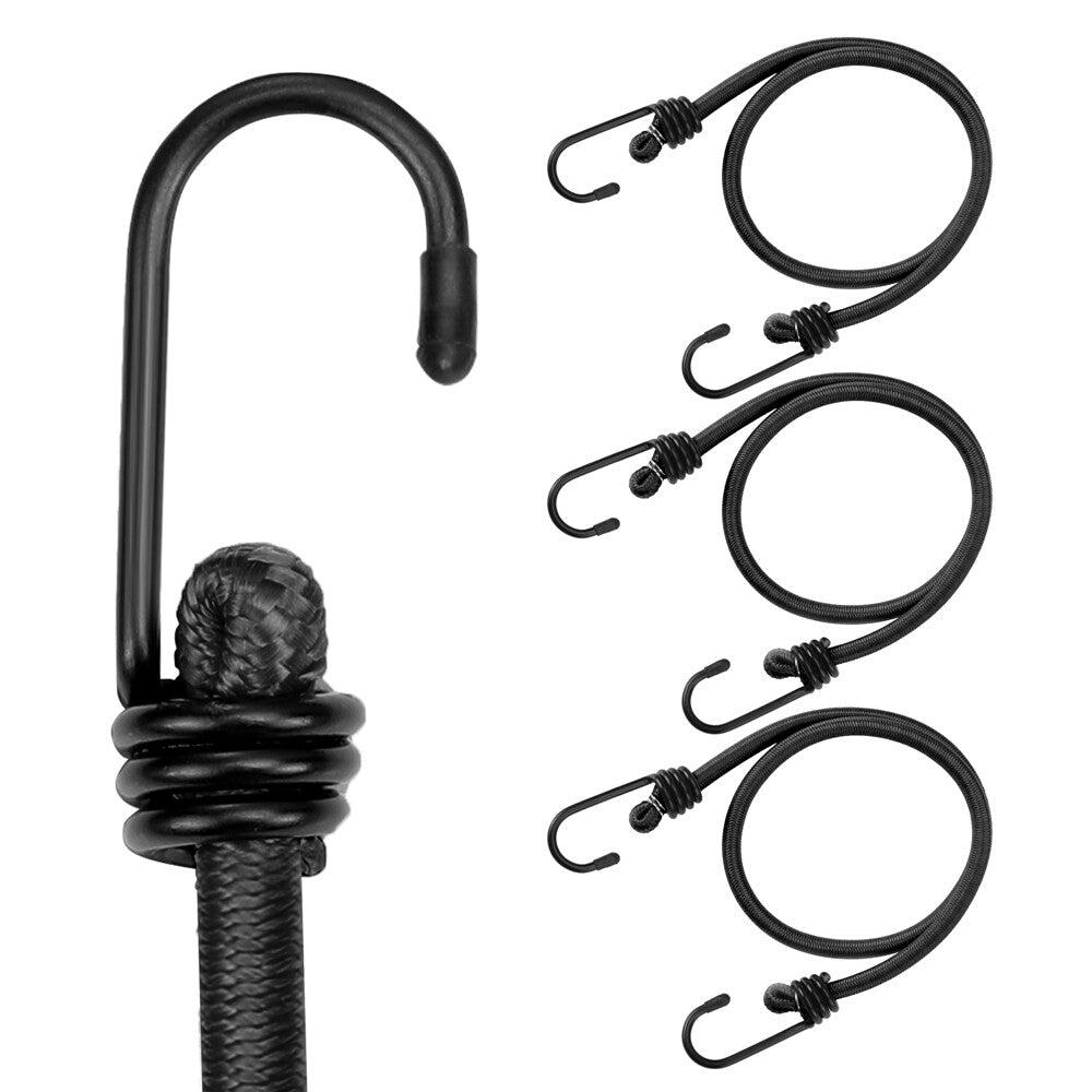WORKPRO 24" Bungee Cord Strap 4-PACK Heavy Duty Tarp Bungie Elastic