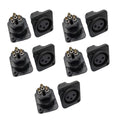 New Abs 3-pin Xlr Female Jack Panel Mount Microphone Converter