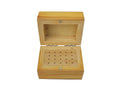 Wooden Bur Box With 20 Holes Storage Organizing Benchtop - Jewelry