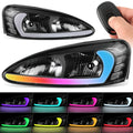 Fit 04-08 Pontiac Grand Prix 3d Led Bar Black Housing Clear Corner