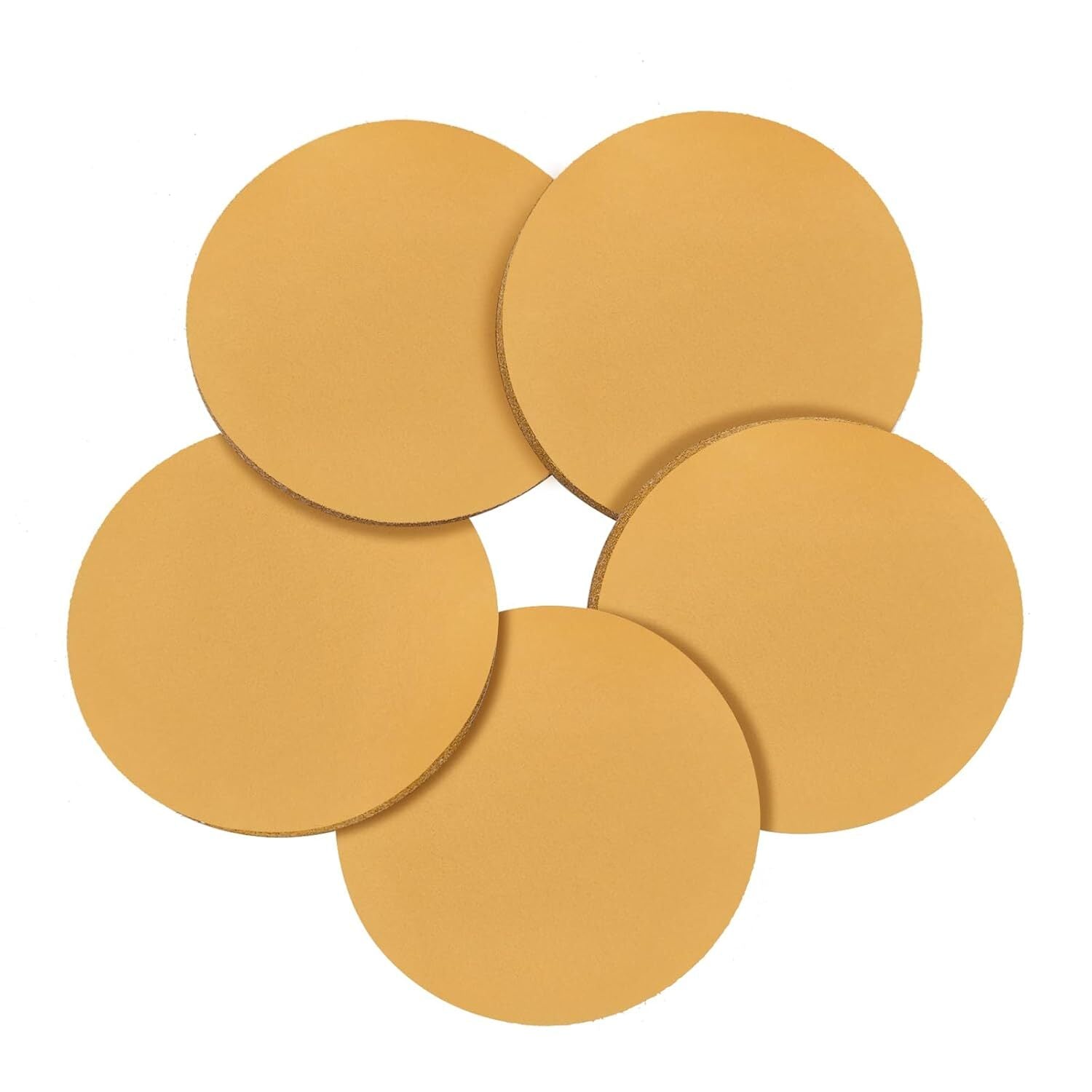 25/50 PCS Premium 5 Inch 0-Hole Gold Sanding Disc Set by Unbranded