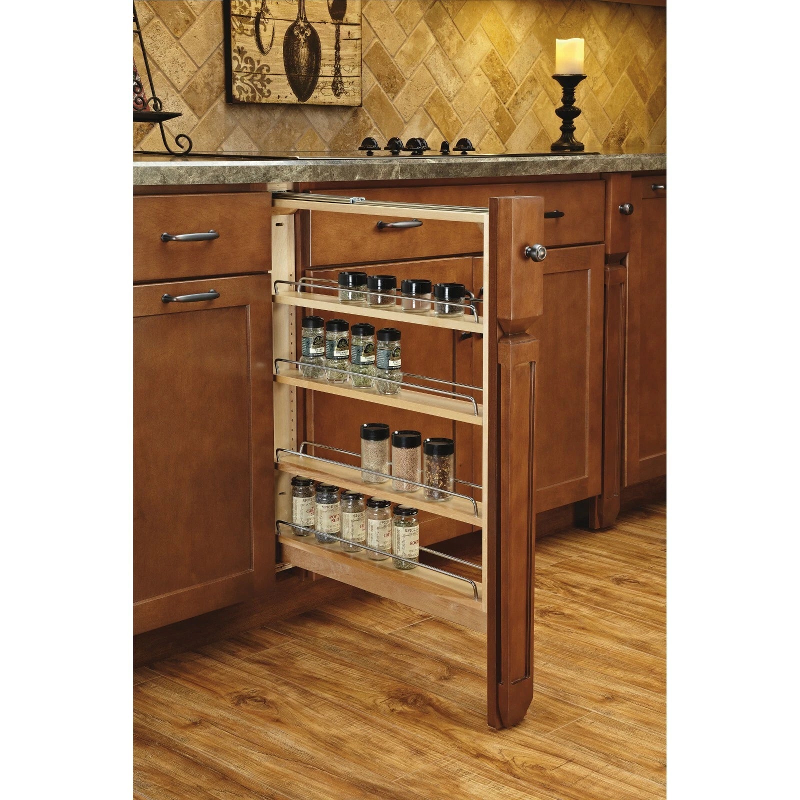 Wall Cabinet Soft Close Filler Organizer Pullout- 3" Wide X 23" Deep