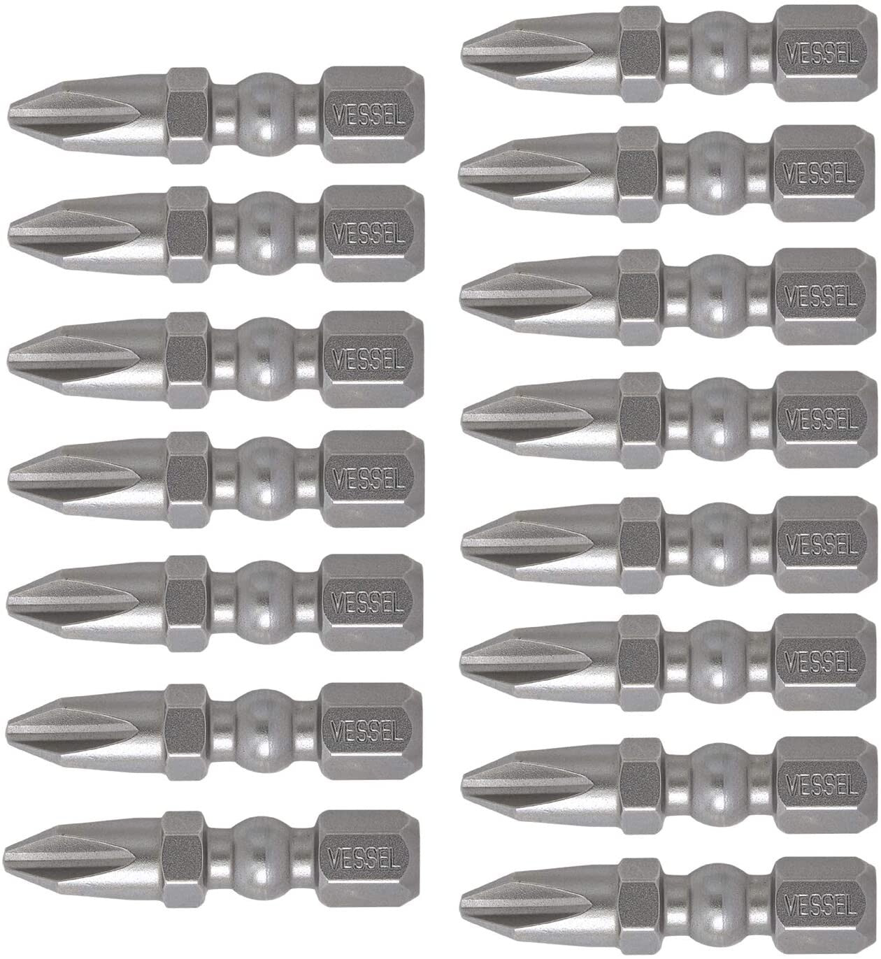 Vessel 15pc 1" Phillips P2 Insert Bits