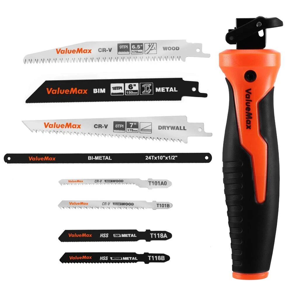 Valuemax 8-in-1 Hand Saw Quick-change Blades Crv & Bimetal Blade
