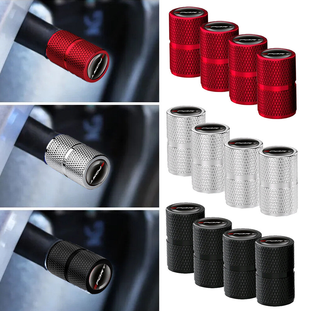 4pc Aluminium Sport Logo Tire Valve Stem Cap Cover by Unbranded