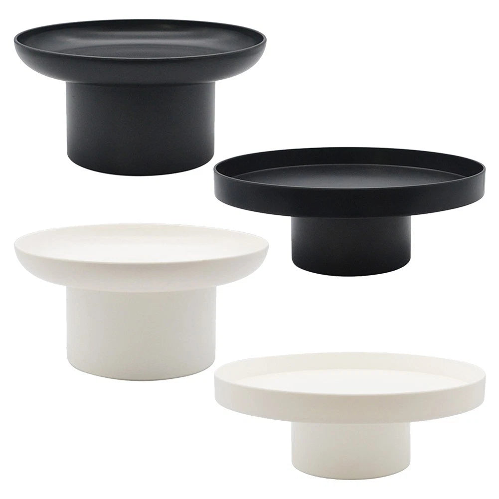 For Acrylic Round Storage Tray Tea Food Dishes Drink Platter