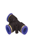 Tube Fitting Tee Union Push To Connect, 1/4" Tube