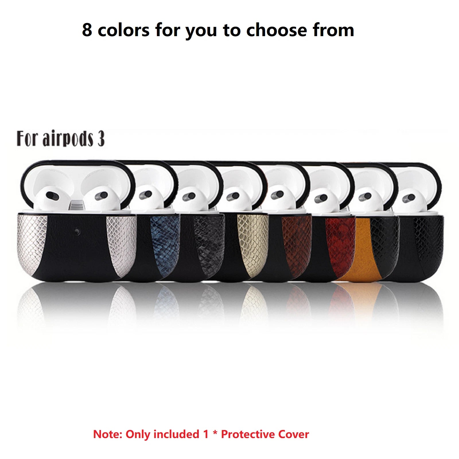 For Airpods 3 Case Business Pu Leather Earphones Protective Shell
