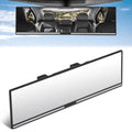 11" X 3" X 1" Universal Flat Panoramic Wide Angle Black Rear View