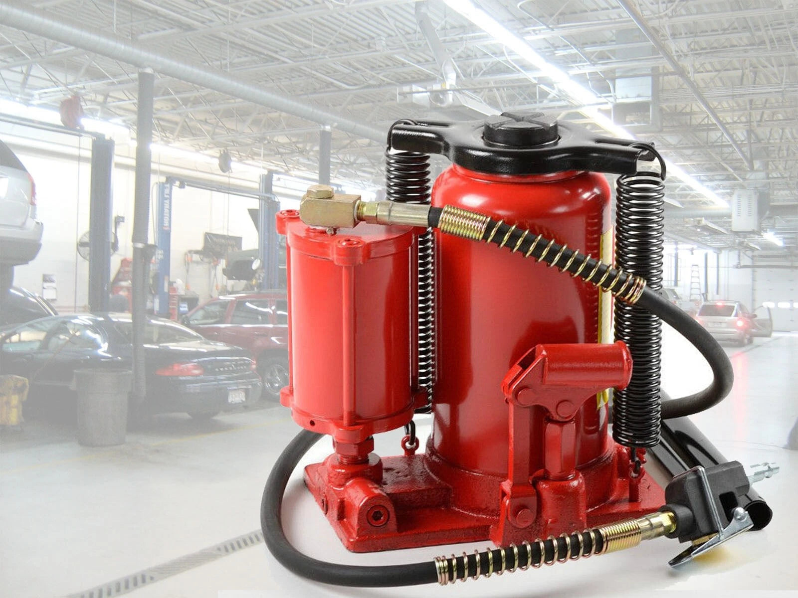 20 Ton Air Hydraulic Floor Bottle Jack Lift Manual 40,000lb Garage