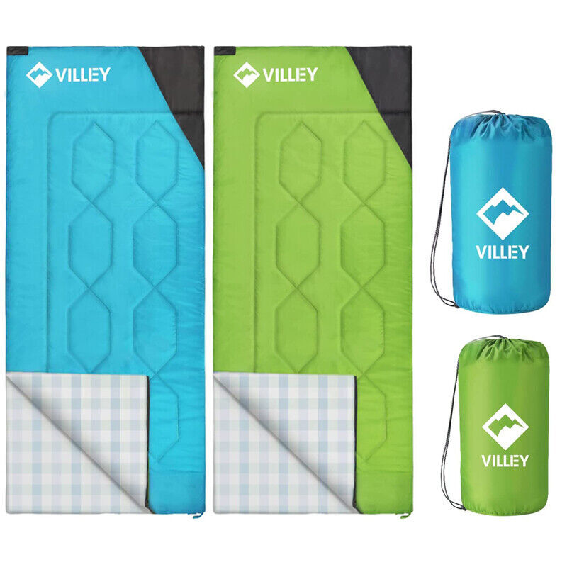 4 Season Camping Envelope Sleeping Bag Backpacking Sleeping Bag w/Bag