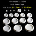 White Food Grade Silicone Plugs All Sizes
